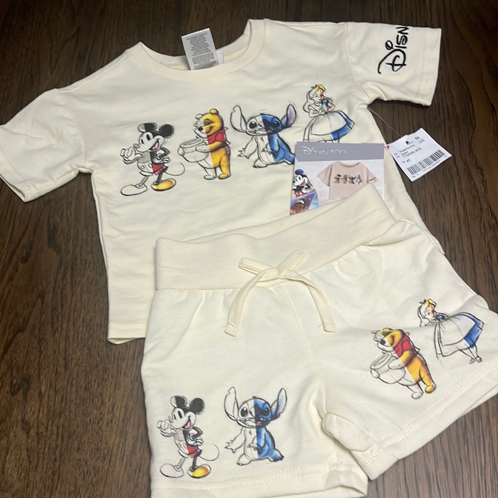 Disney 100 Years Toddler Girl Short Set